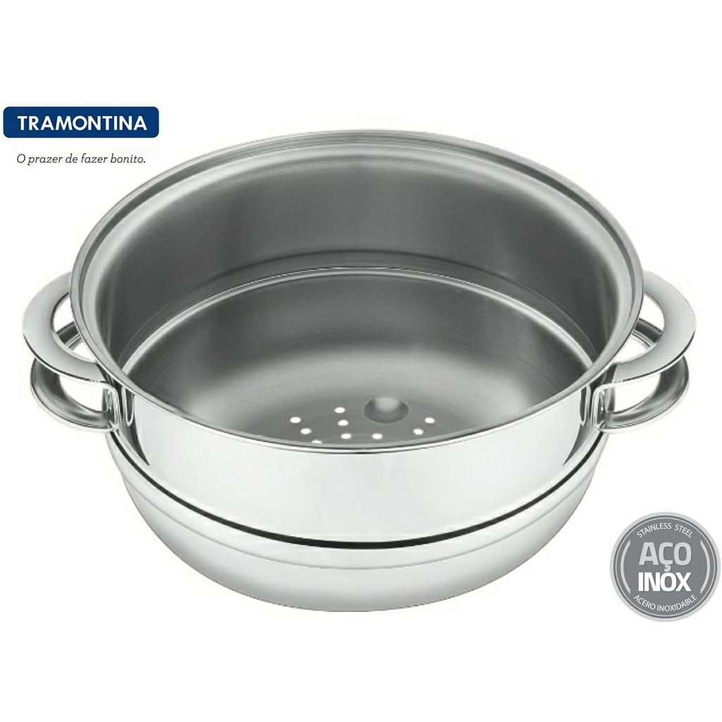 Panela Cozi Vapore Vapor Inox Allegra Tramontina 3,2 L | Shopee Brasil