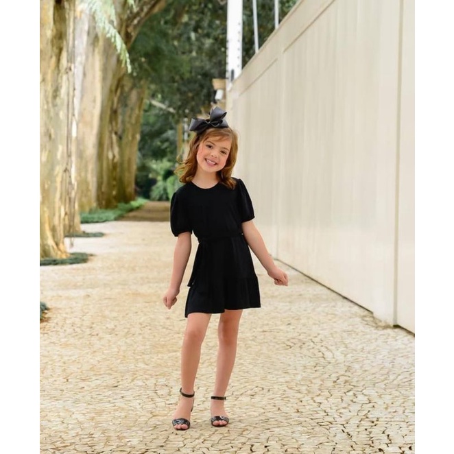 Vestido 2024 preto infantil