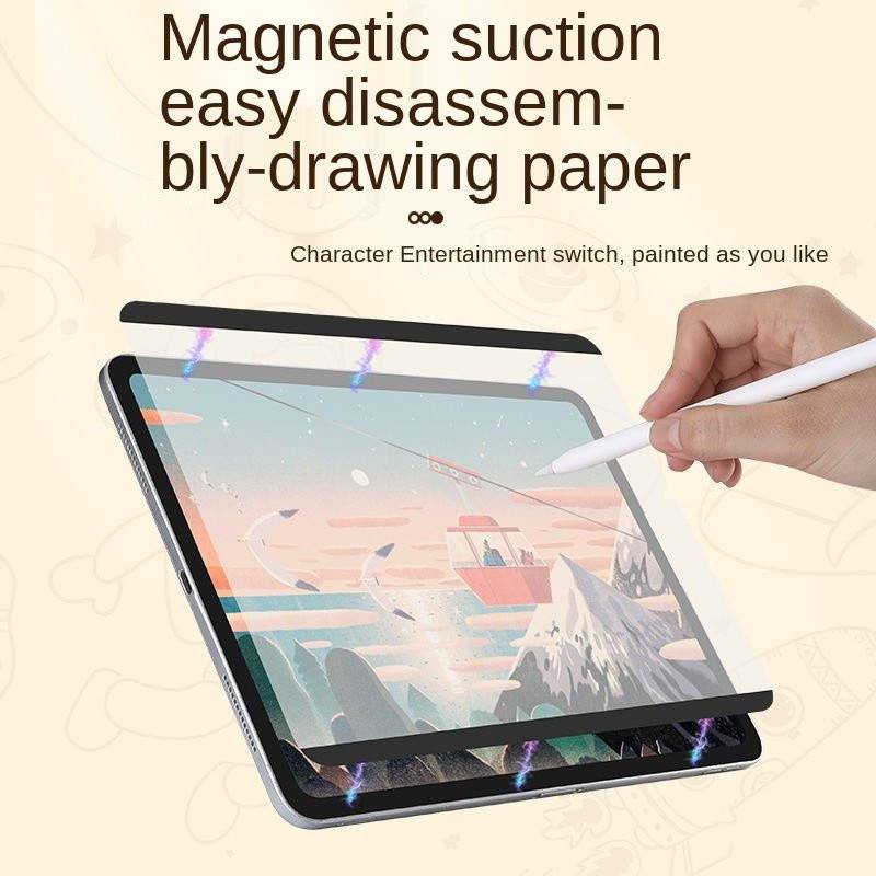 Película Protetora De Papel Trançado Magnética Para Ipad 12.9 / Filme Protetor De Tela Para Ipad Air 3 Air 4 Ipad 10.2 Paperlike Mate