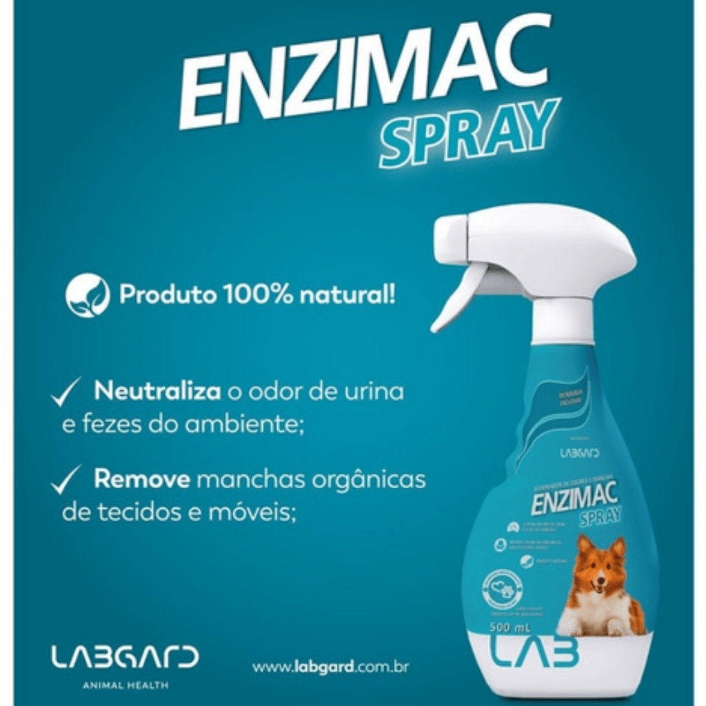 EnziMac Caes Eliminador De Odor Spray 500ml | Shopee Brasil