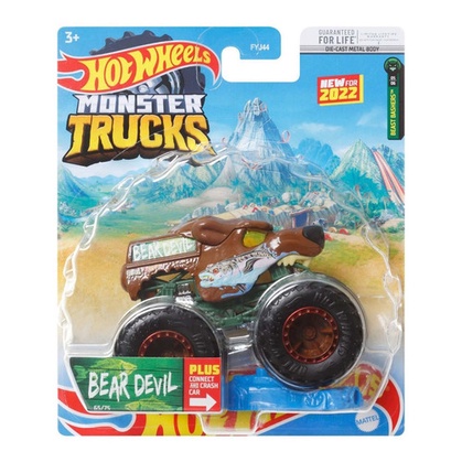 Hot Wheels Monster Trucks Rosa Brilha no Escuro - Mattel