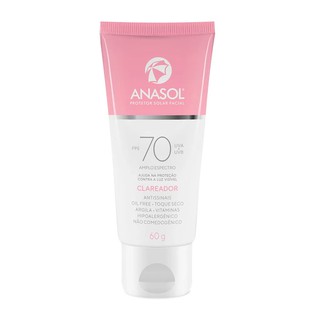 Protetor Solar Clareador Facial Anasol FPS 70 UVA Vegano 60g