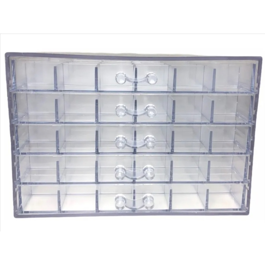 Caixa Organizadora 120 Divisões 5 Prateleiras Acrílico