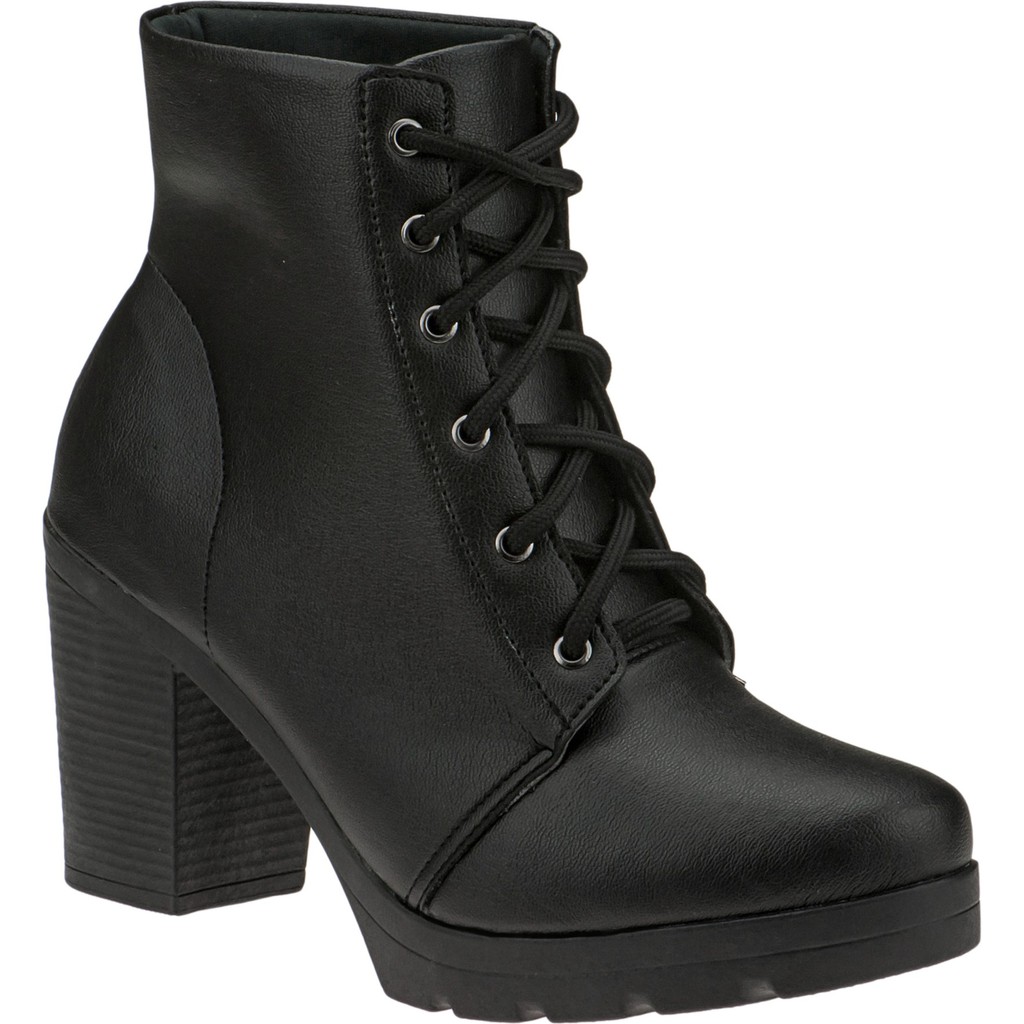 Bota coturno feminina salto hot sale grosso