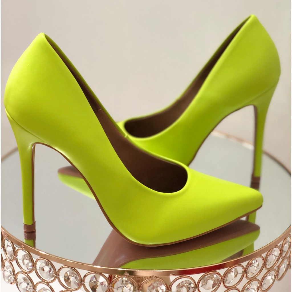 Scarpin sales verde neon