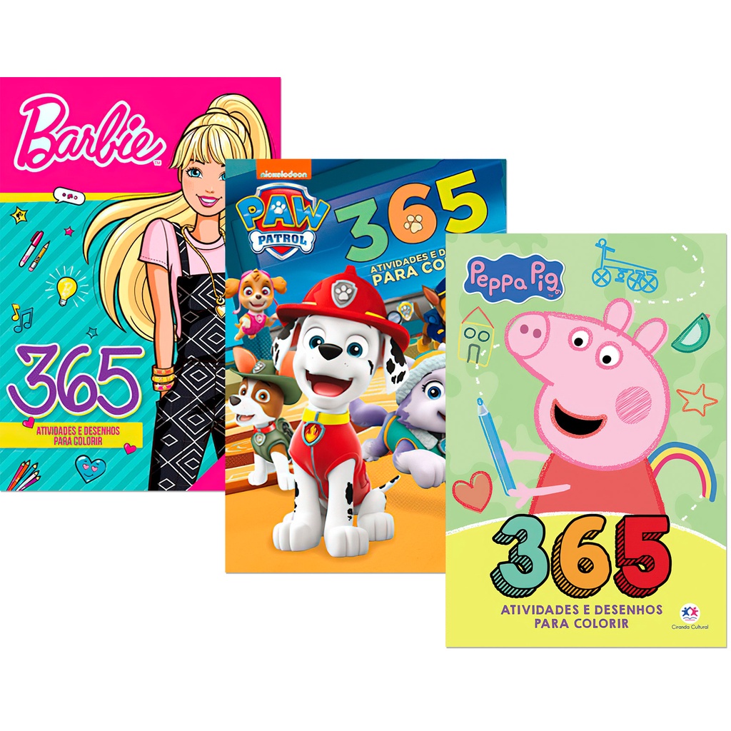 Livro Barbie 365 Atividades E Desenhos Para Colorir Ciranda