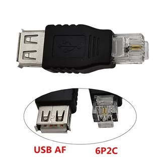 BT USB 2 0-A Fêmea Para RJ11 6P2C Adaptador De Conector De Telefone Ethernet Macho