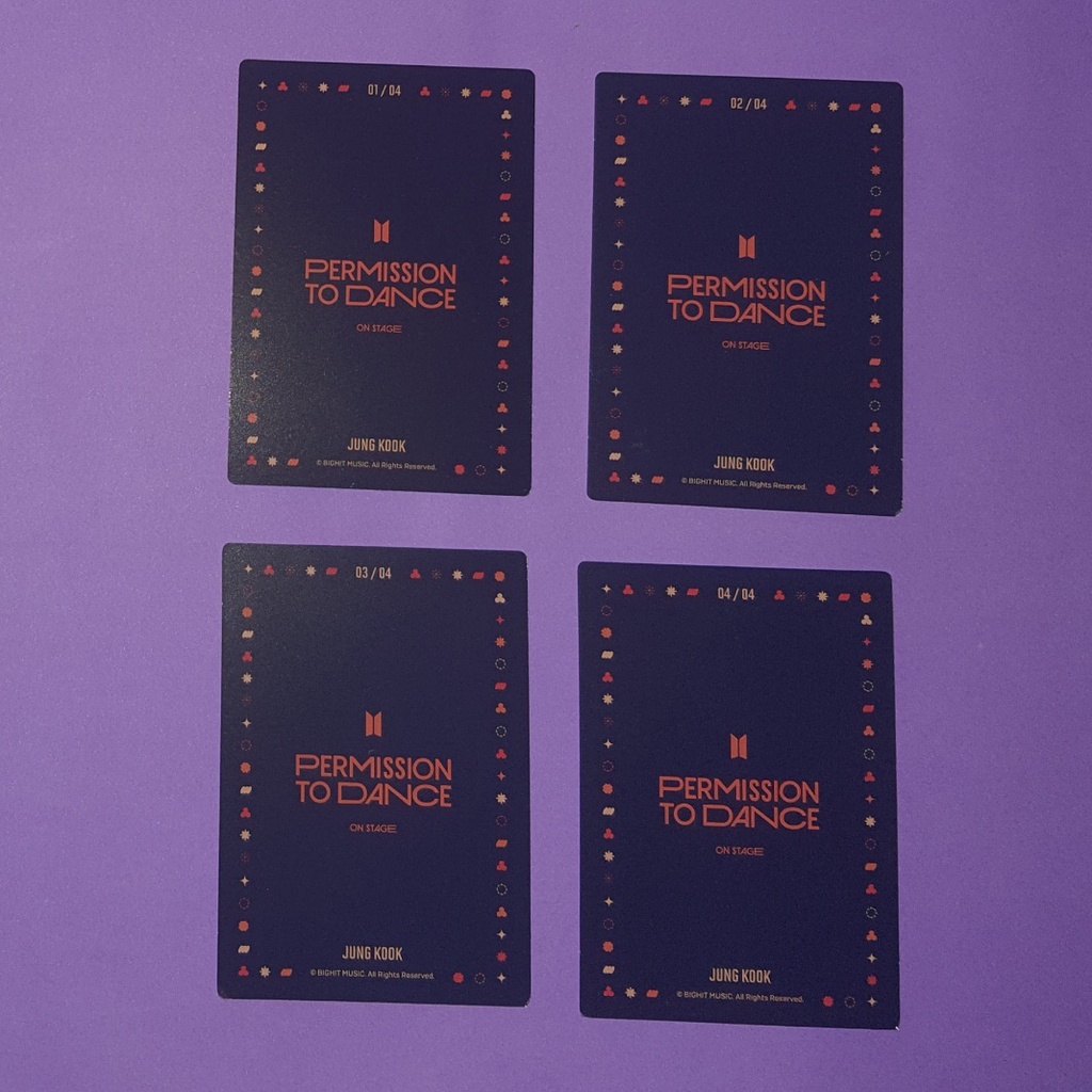 BTS Permission to Dance on Stage SEOUL photocard OFICIAL (JUNGKOOK