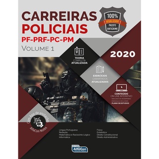 Livro - Carreiras Policiais 2020: Volume 1 e Volume 2 - Editora Alfacon ( Kit com dois livros)