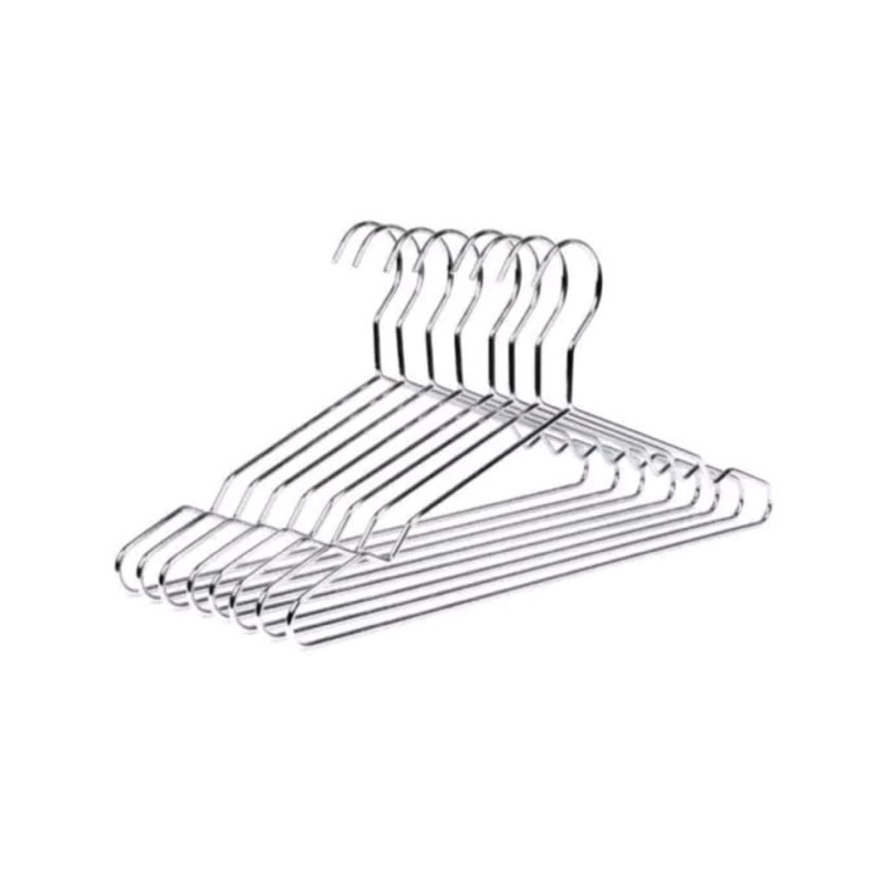 Cabide para Roupas Inox (kit com 10 un. ou kit com 05 un.) | Shopee Brasil