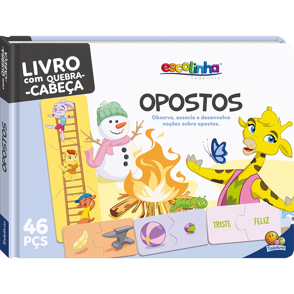 Livro Infantil 4 a 6 Anos - Escolinha Domino Animais 2 Jogos 28 peças  Todolivro na Papelaria Art Nova