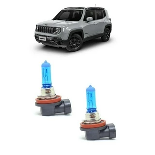 Par Lampada Super Branca Farol de Milha Jeep Renegade 2015 2016 2017 8500K H11 12v/55w