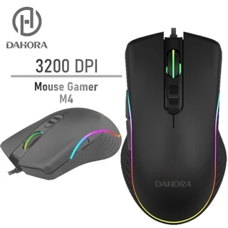 Mouse Gamer 3200 Dpi RGB 7 Botões Ajustável USB M4