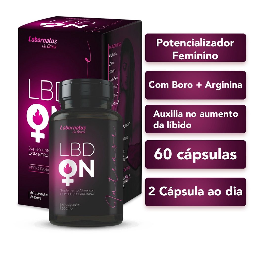 Potencializador Feminino com BORO e ARGININA Libidon - 60 Cápsulas ...