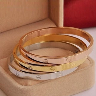 Pulseira De Aço Titânio Fashion Rose Gold Para Amantes De Casal