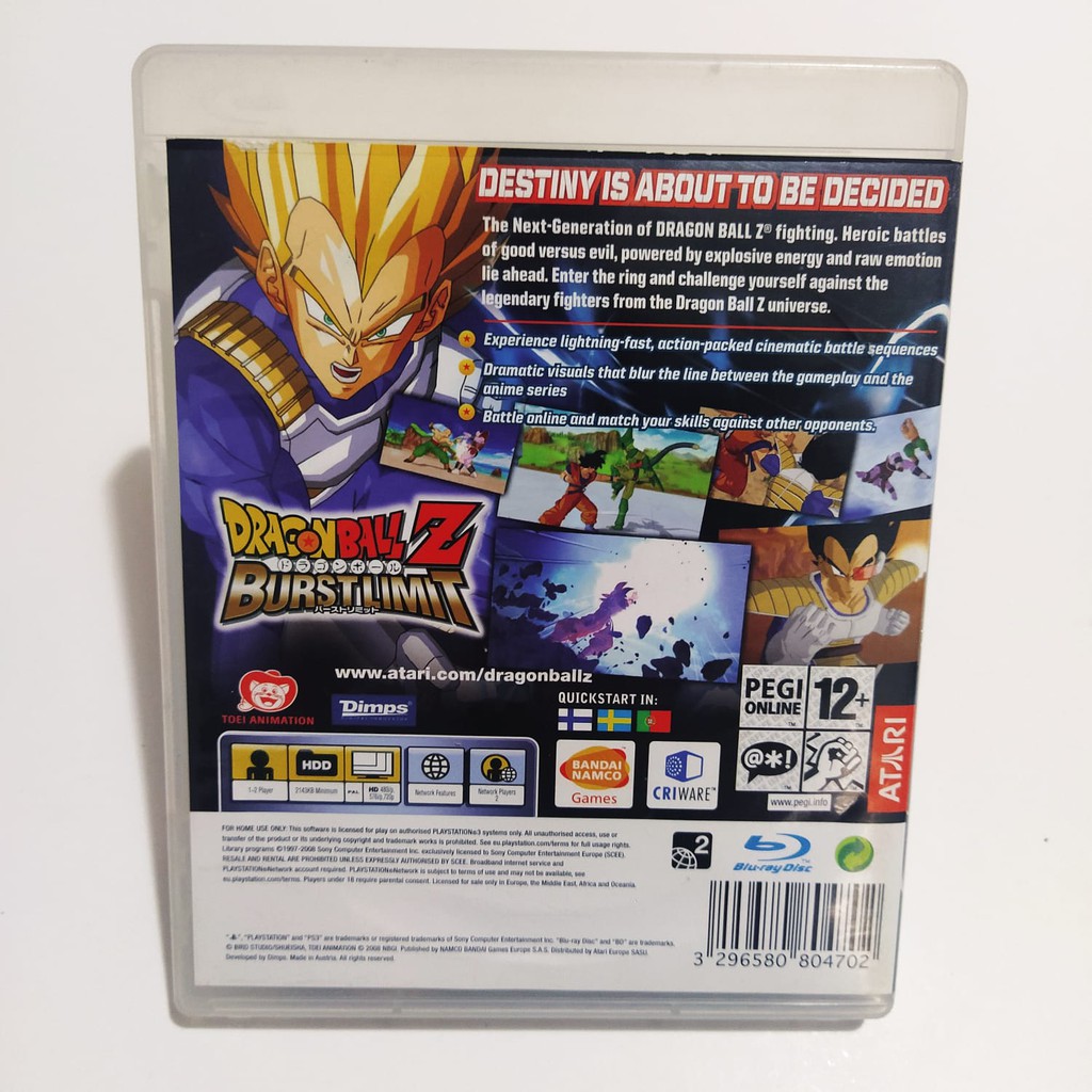 Jogo Dragon Ball Z Burst limit - PS3 Seminovo - SL Shop - A melhor