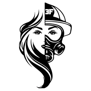 Adesivo - Bombeiros Bombeira Firewoman Profissões Modelo 1