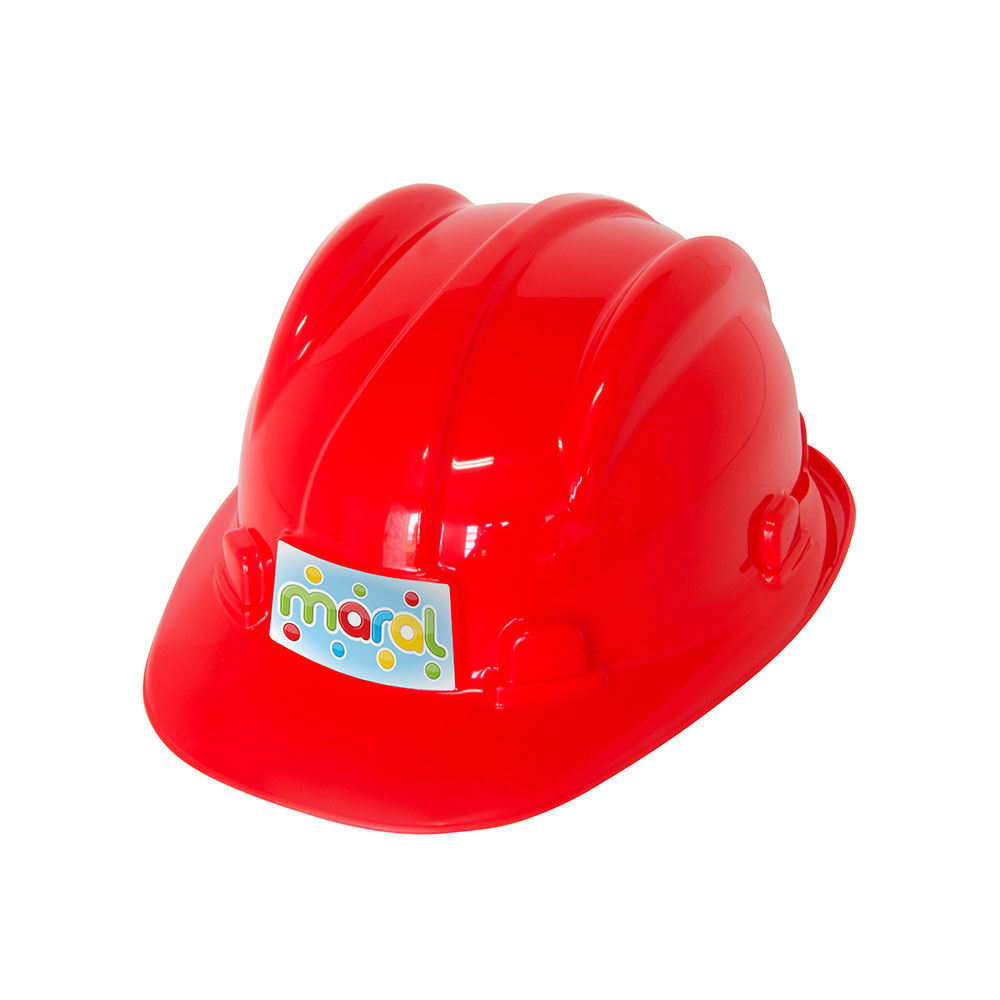Capacete de Construtor Infantil Vermelho Maral | Shopee Brasil