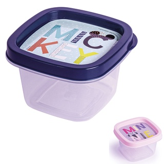 Pote para Alimento Quadrado 200 ml Infantil Disney Mickey Minnie Plasútil