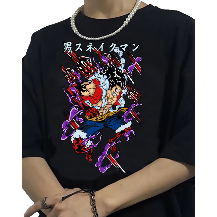 Camiseta Masculina Estampa Luff 4 Marcha Do Anime One Piece | Shopee Brasil
