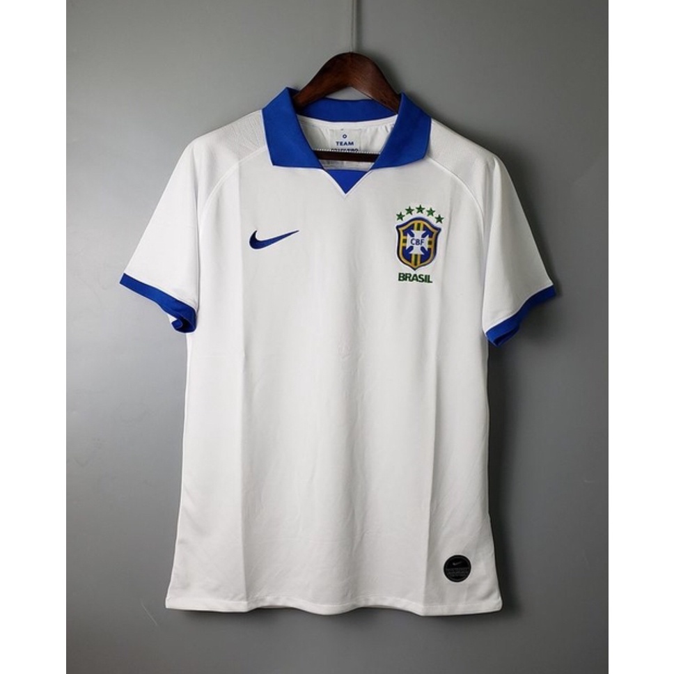 Camisa Seleção Brasileira Branca (Gola polo) 18/19 - Frete grátis