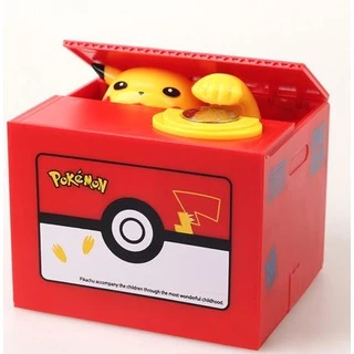 Cofre Pokemon Pikachu Caixa Música Rouba Moedas Cofrinho