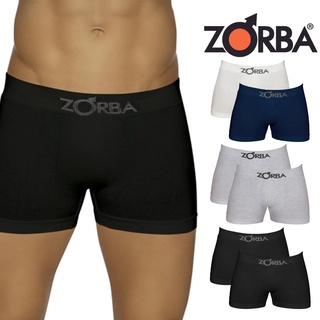 Kit Com 2 Cuecas Boxer Box Seamless Masculina De Algodão Cotton Sem Costura Zorba Ref. 781