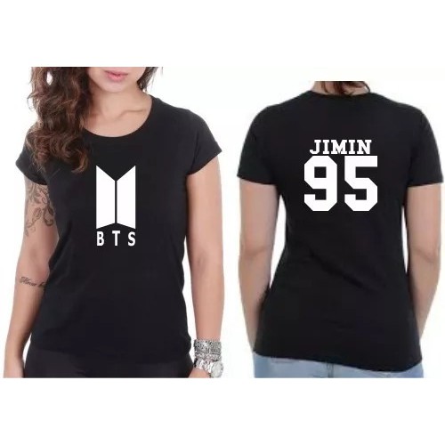 Camiseta Baby Look Bts - Camisa Feminina T-shirt Jimin 95 | Shopee