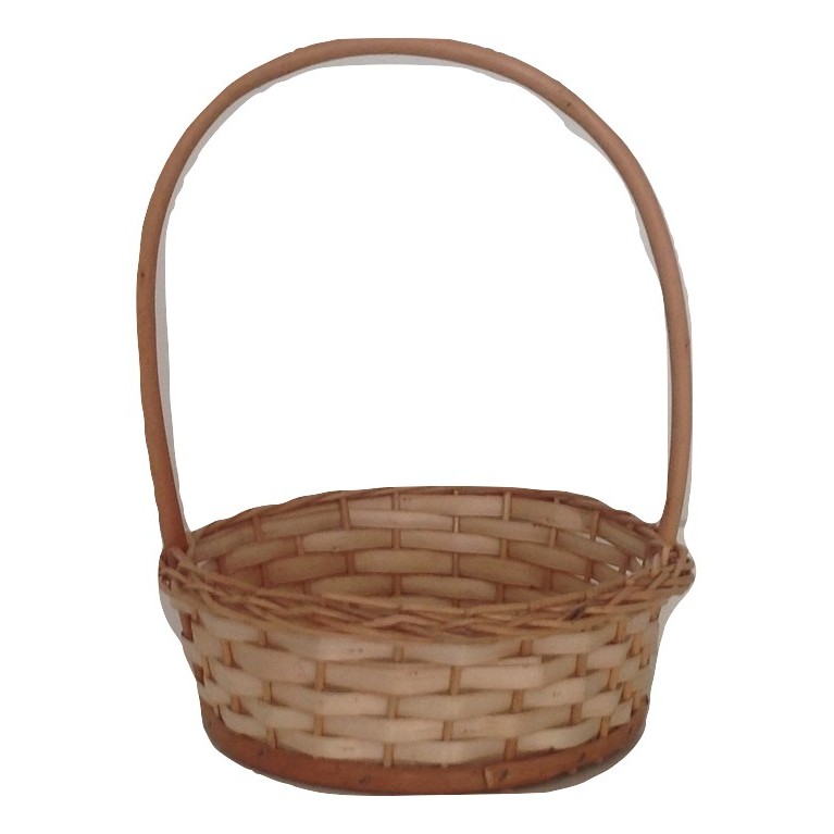 1 Cesta Redonda Vime Bambu Pascoa(n1)café Manhã Lembrancinha(18cm diametro)