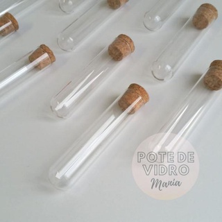 Kit 10 Tubos Ensaio De Vidro Com Rolha 22x100 mm Tubete Tubinho Para ...