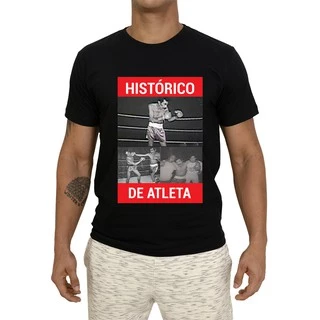 Camiseta Masculina de Algodão Seu Madruga Boxeador Histórico De Atleta