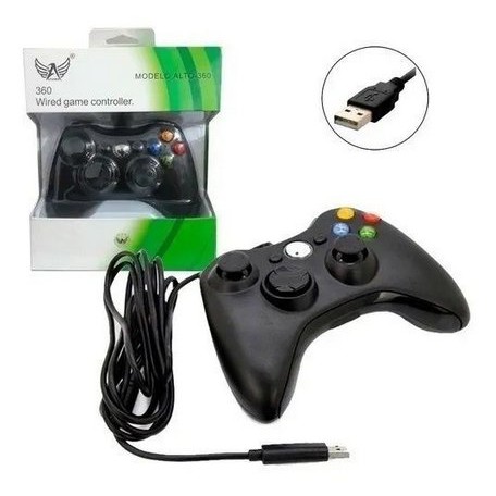 controle vídeo game Xbox 360 com fio