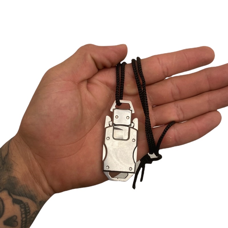 mini faca colar edc tática pesca camping sobrevivência - Faz a Boa!
