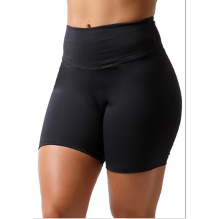 Bermuda Ciclista Feminina Cintura Alta Legging Curto Academia Fitness  Suplex Várias Cores Plus Size G1 G2 G3