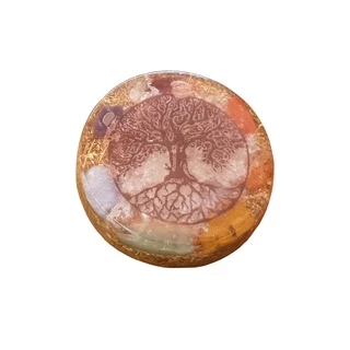 Orgonite De Bolso Árvore Da Vida E Pedras Dos Chakras Grande