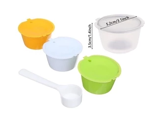 4 Cápsulas Reutilizável Dolce Gusto Recarregável Color + 1 transparente