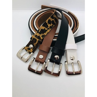 Kit 4 Cinto Feminino Fino Fivela Prata -Duda