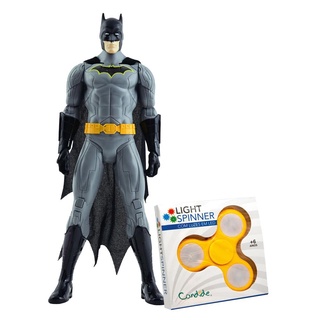 Kit Boneco Batman 14 Pol c/ som + Spinner Com Luzes Amarelo