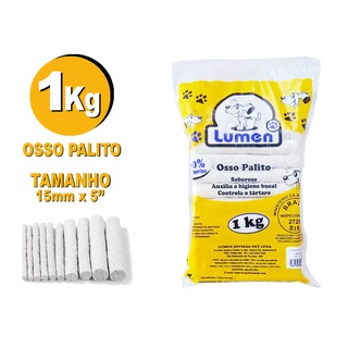 Osso Comestível P/cães Lumen 1 Kg Osso Palito 15/5