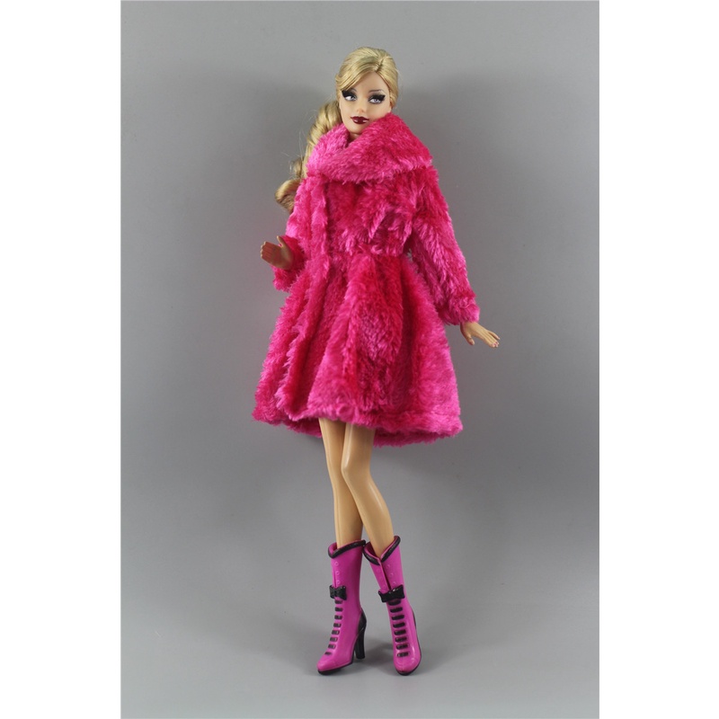 Casaco De Boneca De Pele Para Boneca Barbie / Roupas De Inverno