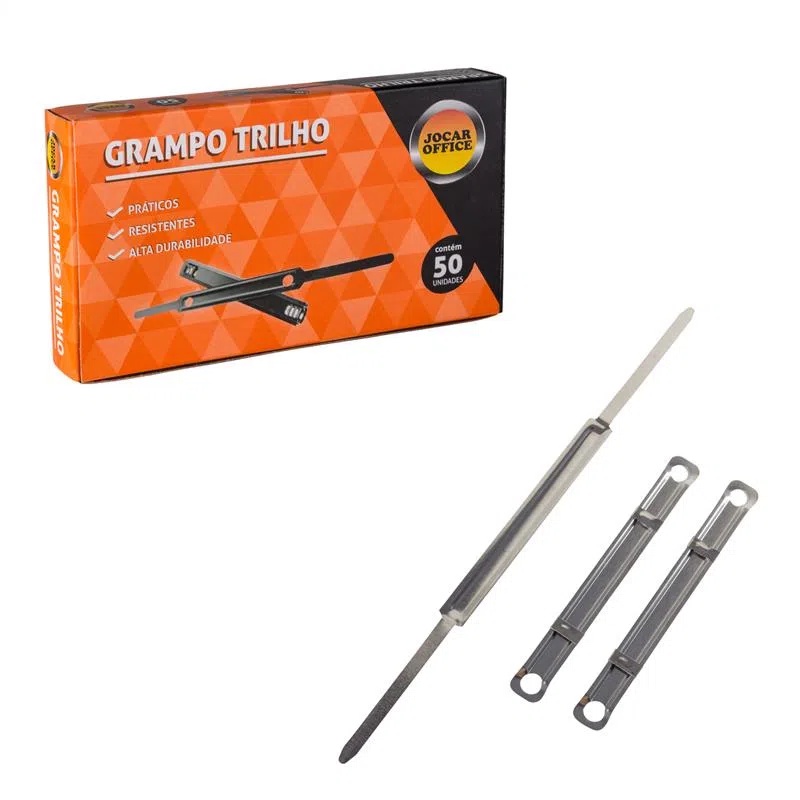 Grampo Trilho 80mm Metal 50 Unidades Jocar Office Shopee Brasil