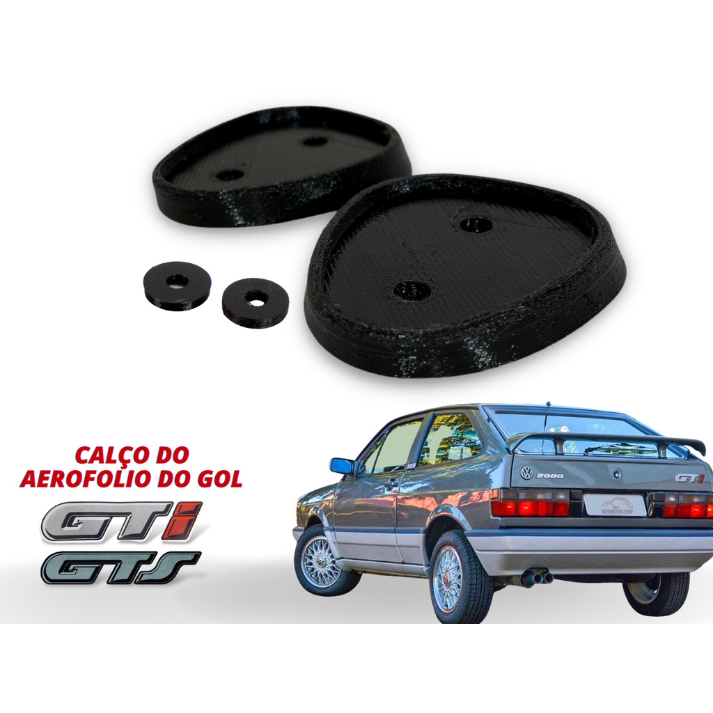 Calço do aerofólio do Gol GTS Gol GTI 1991 á 1994 flexíveis kit completo Gol quadrado gol cara chata calço acabamento aerofolio gol quadrado