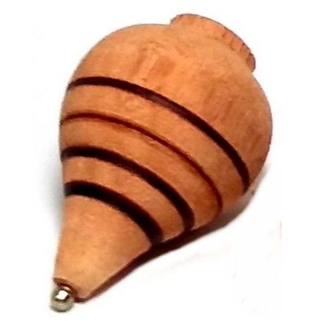 Brinquedo Antigo Peão de madeira , ponta de f