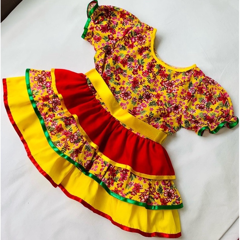 Traje caipira hot sale infantil feminino