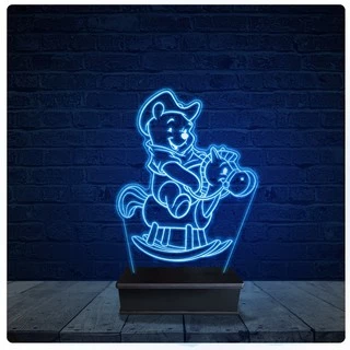 Luminária Led Acrilico Abajur - Ursinho Pooh Disney 02
