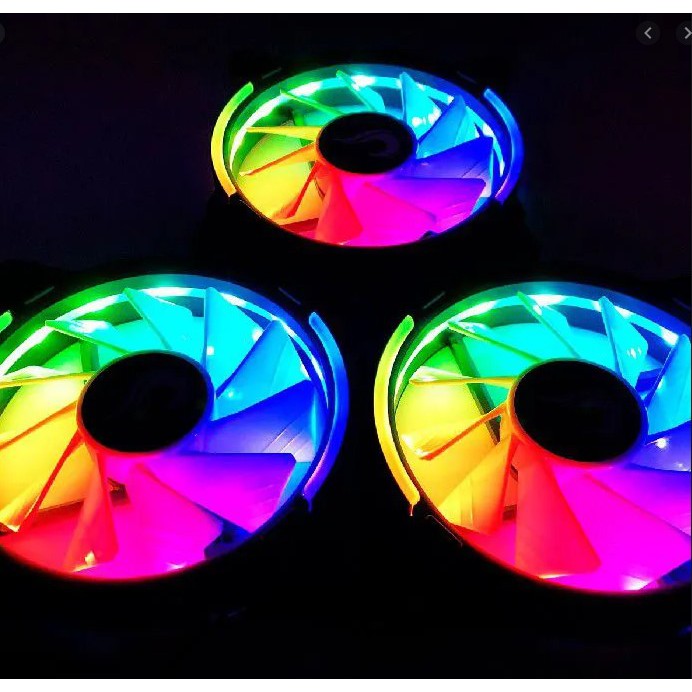 Kit Cooler Fan Wave Rise Mode 3 FANS W1-RGB-S-LED RGB | Shopee Brasil