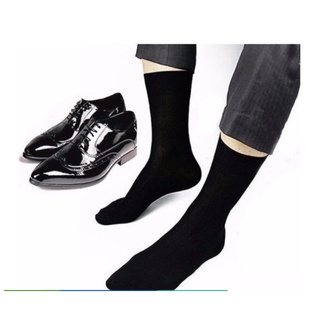 Kit com 04 Meias Sociais Masculinas cor preto Azul Marinho Marrom