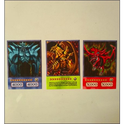 Kit 3 Cards/ Cartas Deuses Egípcios Yu-Gi-Oh! Tamanho Grande - Padrão Anime
