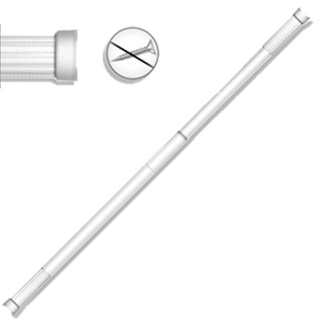 Porta Cortina Box Branco Varão Bastão Banheiro 65 até 1,15