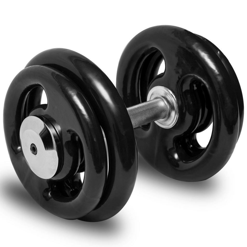 Halter Dumbell Montado Emborrachado 12kg - 30kg Para Treinos De Musculação Em Casa E Em Academia